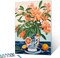 Orange Flowers in a Floral Pot Paint by Numbers Kits 16x20 inch Canvas DIY Oil Painting for Kids, Students, Adults Beginner with Brushes Acrylic Pigment Neo-Pop Style Painting